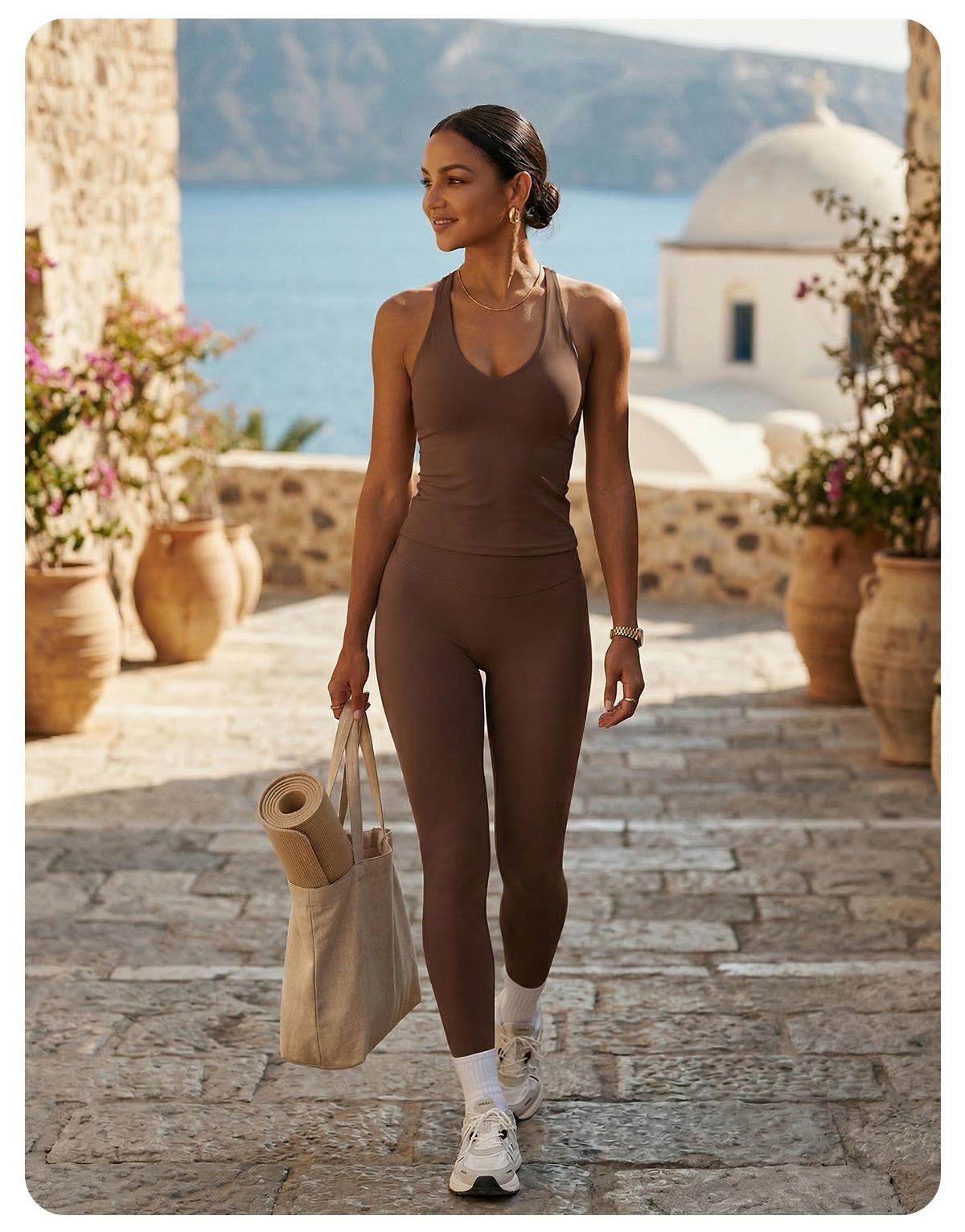 MASKERT Women's Two Piece Set Sports Tank Top & High Stretch Tight Leggings Tummy Control Workout Daily Wear Running Outfits SpringStatements