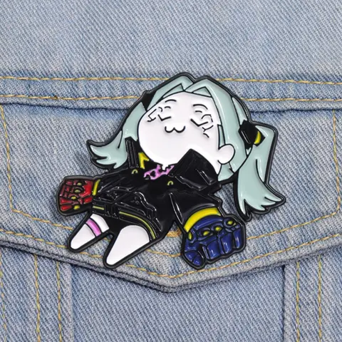 Punk Game Character Inspiration Enamel Pin, Cute Cartoon Girl Brooch Pins, Creative Metal Badge Jewelry for Women & Men, Fashion Accessory, Trendy  Exquisite Brooch for Gift