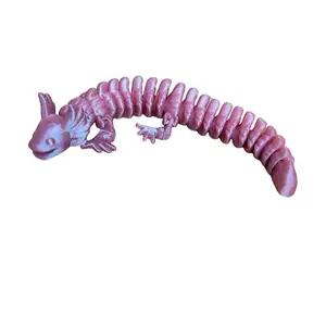 Axolotl - 10 Inches - Desktop or Fidget Toy - Articulated Axolotl - 3D Printed - Choose a color!