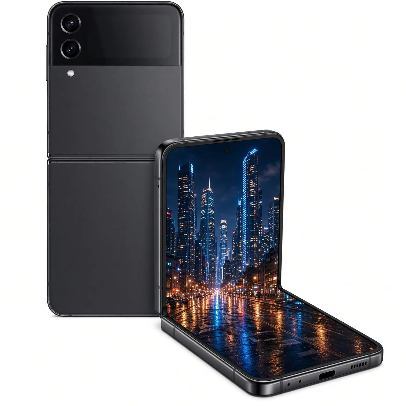 Refurbished Samsung Galaxy Z Flip 4 5G F721U (Unlocked) Excellent Condition with 1 Year Warranty Unlockable Gps Phone