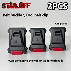 3pcs Starjiff Multi-Functional Quick Release Tool Belt Clip, Suitable for Belts Up to 5cm Wide, Ideal for Electricians, Carpenters, Builders