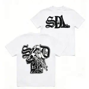 💥😎 [Graphic Tee][100%cotton]SDL Graphic Short Sleeve T-Shirt, Retro Full Print Streetwear Tee, Unisex Y2K Vintage Pattern Cotton Shirt, Trendy Casual Summer Top for Men & Women, Urban Fashion Camiseta Verano, TikTok Viral Aesthetic Graphic Tee