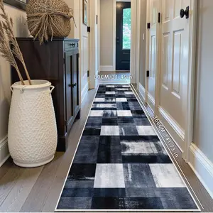 Abstract Art Pattern Kitchen Runner Rug, 1 Count Non-slip Soft Floor Mat, Decorative Carpet for Home Living Room Bedroom Kitchen