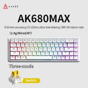 AJAZZ AK680MAX HE 60% gaming Keyboard Wireless/Wired,Lightning response,RT0.01,8K Return,RGB Backlit,E-Sport Keyboard & computer accessories