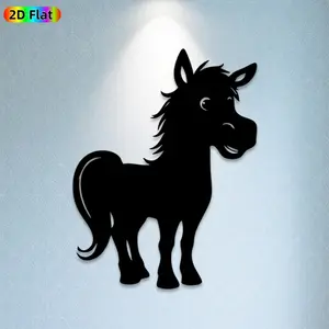 1pc Donkey Metal Wall Art, Cute Donkey Statue Mural, Ideal Gift for New Year, Easter, Farmhouse Decor Enthusiasts, Weather-Resistant Metal Wall Decor Wall Sculptures, Perfect for Outdoor Fence & Living Room Wall Animal Lovers