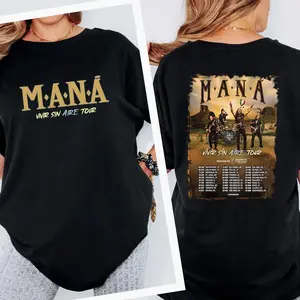 Mana Tour 2026 T-Shirt, Mana Band Tour Shirt, Mana Mexico, Mana Vivir Sin Aire, Latin Rock 7BZ