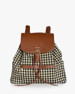 Morgan Houndstooth Diaper Bag Backpack – Bold Pattern, Brilliant Organization for Moms