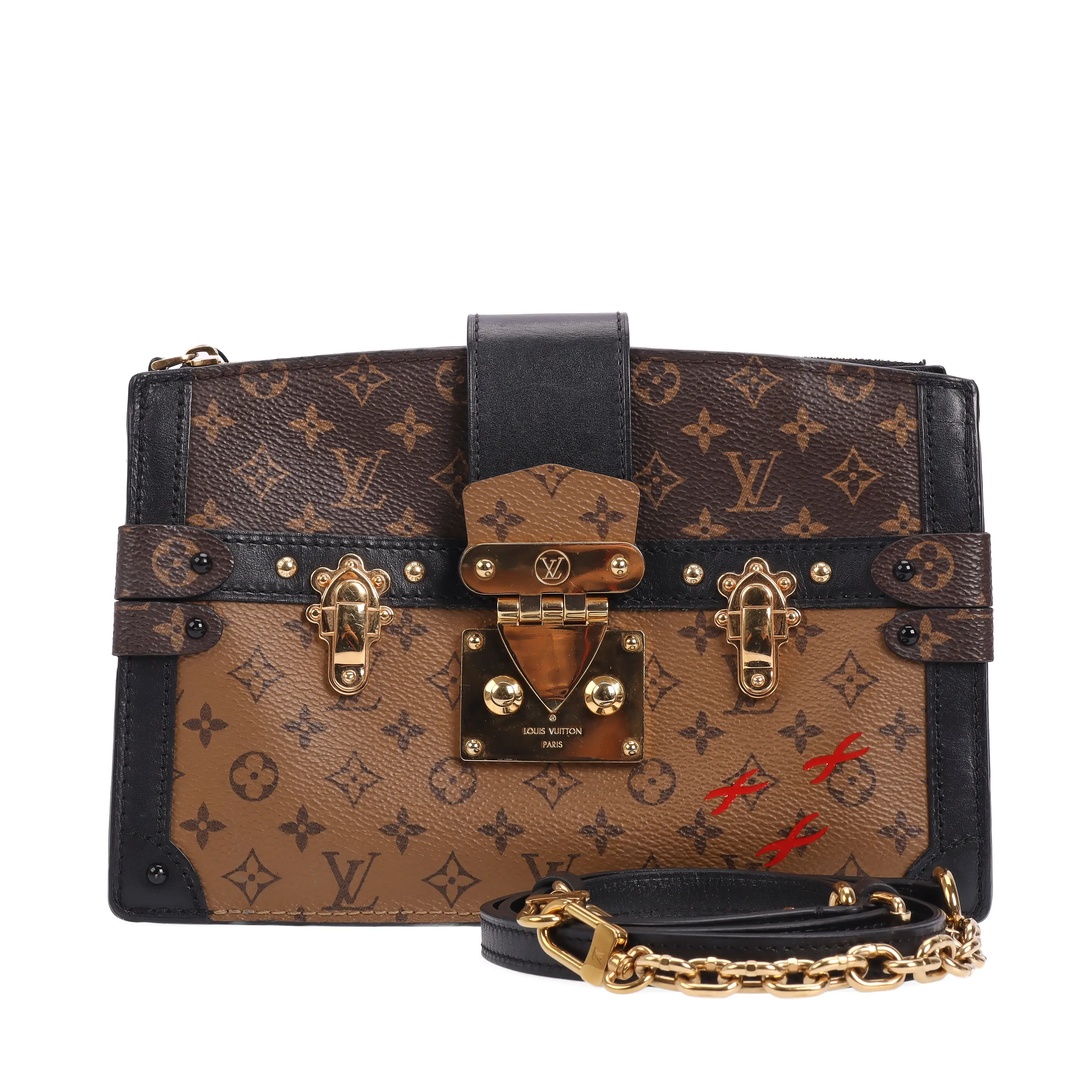 Pre-owned Louis Vuittion Coated Canvas Shoulder Bags Trunk Monogram Brown 16761516