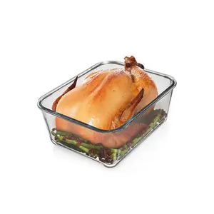 Razab 6500 ML/220 oz Glass Food Storage Container with Airtight Lid. Perfect Glass Container For Baking & Storing Food, BPA-free,Oven & Freezer Safe