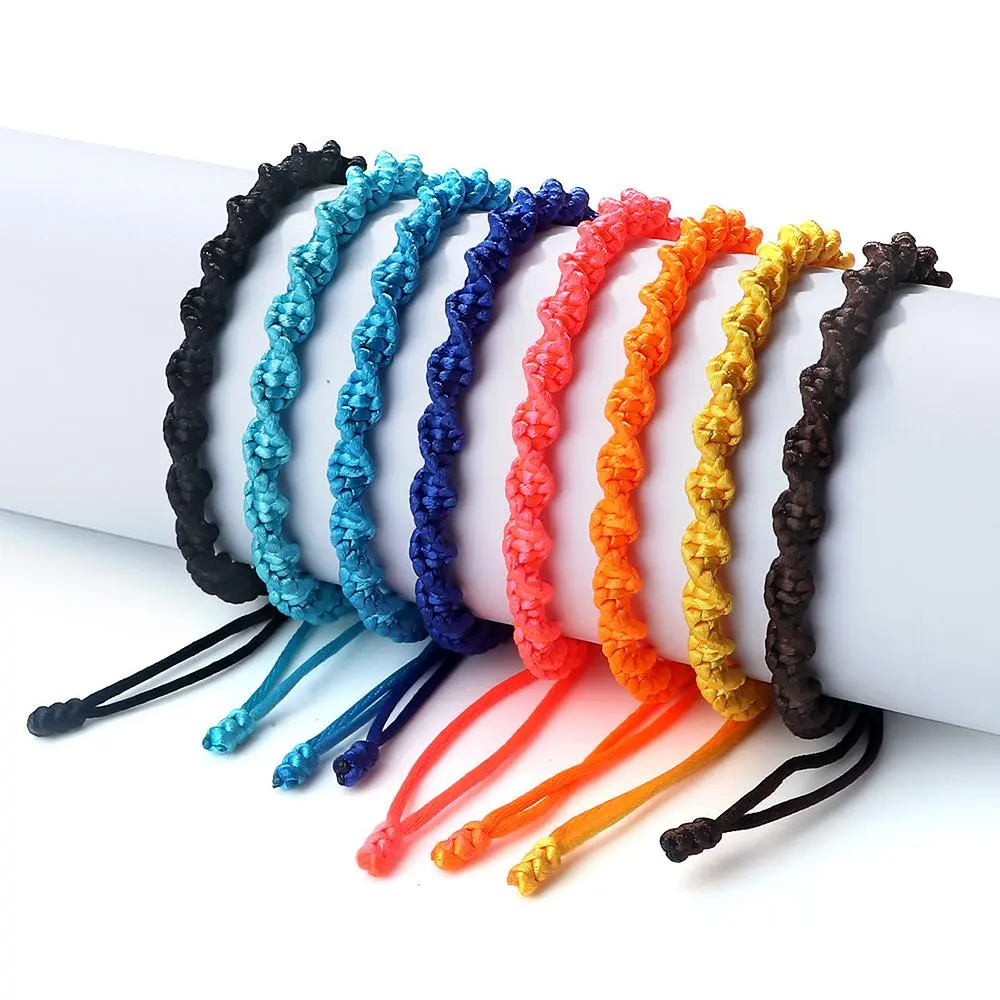 Woven String Bracelet Handmade Multicolor Adjustable Knotted Rope Friendship Bangles for Women Men Chain Wristband Jewelry Gift