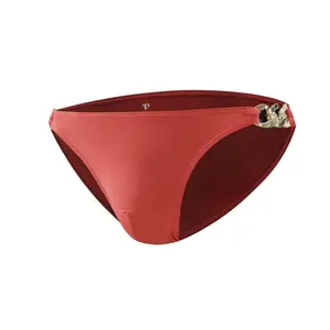 terracotta gold link swim briefs