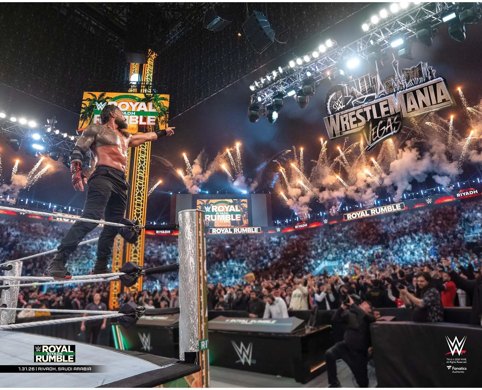 Roman Reigns WWE Unsigned 2026 Men's Royal Rumble Winner Photograph - Wrestling Memorabilia