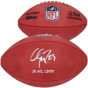 Christian McCaffrey San Francisco 49ers Autographed Duke Full Color Football with "25 NFL CBPOY" Inscription - Fanatics Authentic Certified