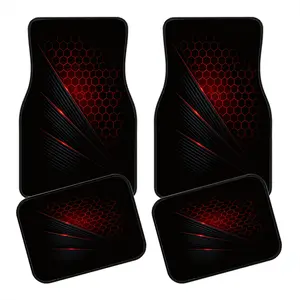4pcs Gradient Car Floor Mats, Anti-Slip Polyester, Durable Absorbent, Easy to Clean, Suitable for Trucks Vans Suvs, Car Interior Accessory