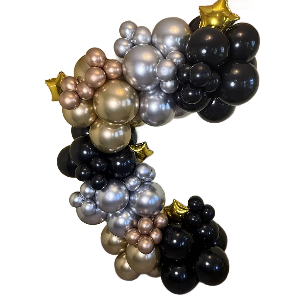 Simple Elegance Balloon Package - Metallic & Rubber Balloons for DIY Decoration Set - Perfect for Birthdays & Celebrations - Easy Setup, Professional Quality