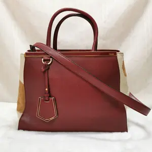 Pre-owned FENDI Saffiano Shoulder Bags 2Jours Medium Red CPU0324