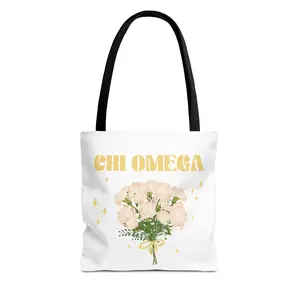 Chi Omega Bouquet Tote Bag
