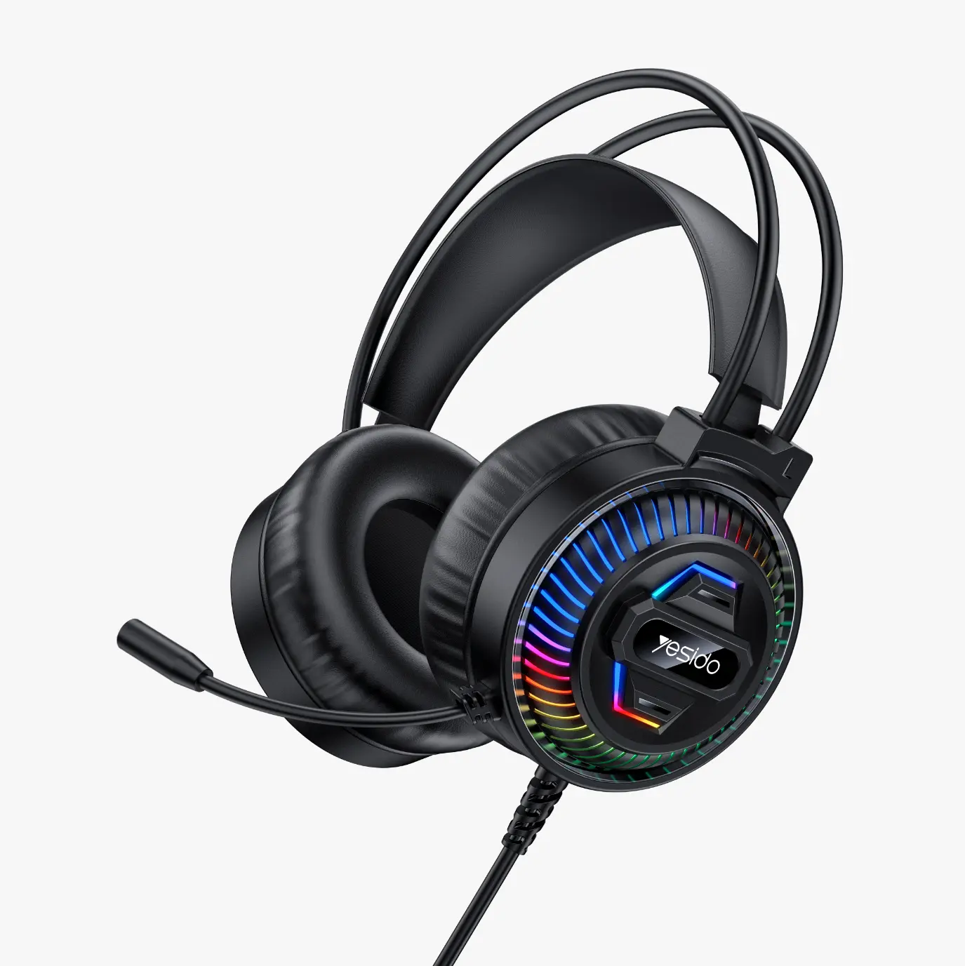 Gaming Headset with RGB Lighting and Microphone for Enhanced Audio Experience