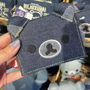 Japanese Cartoon Cute Teddy Bear Classic Zero Wallet Short Card Bag Portable Wallet Anime Plush Storage Bag New Year'S Gift