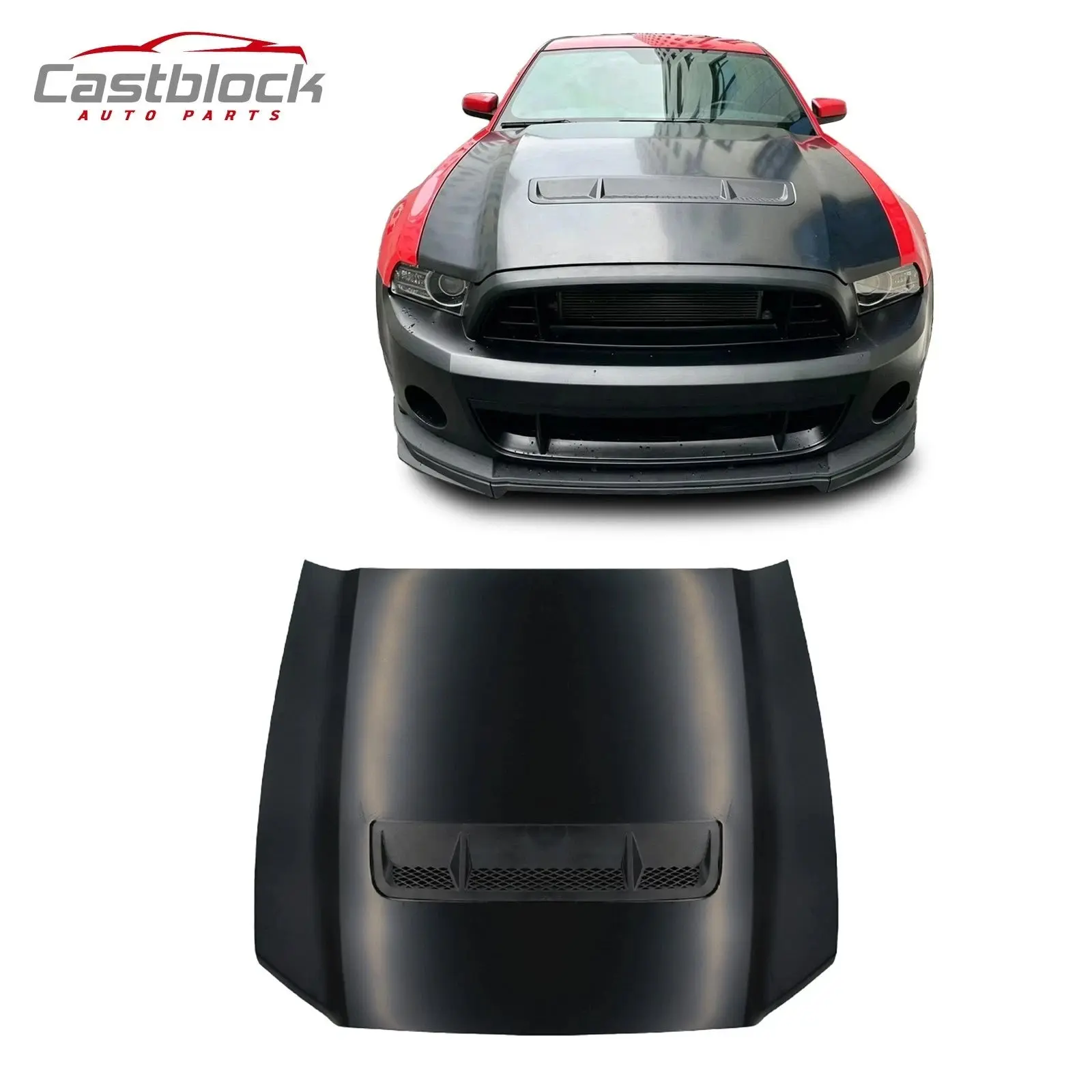 Ford Mustang GT500 Style Hood Aluminum Front Hood Panel Cover（2010-2014 ）