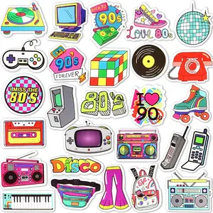 80s 90s Stickers for Kindle Adults Vintage 80s 90s Stickers for Water Bottles Scrapbook Book Waterproof Party Favors & Gifts (70 Pcs)