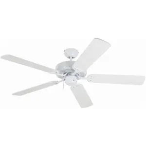Westinghouse 7802448 52 in. White Finish Contractors Choice Professional 5 Blade Ceiling Fan