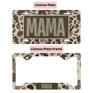 Old School Camo MAMA Metal License FrameMOM Hunting License PlateCountry Life Vehicle TagVintage Camo Truck TagTrendy Gift For Her