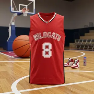 Men's Basketball Jersey - #14 Troy Bolton Wildcats High School Jersey 8 Chad Danforth Replica Sports Apparel Perfect for Fans Cosplay Casual Wear Team Spirit Lightweight Breathable Fabric