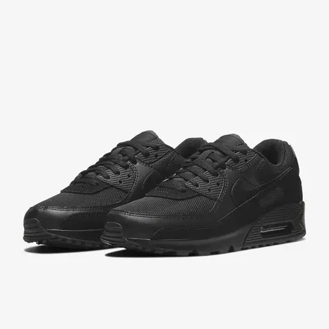 NIKE Air Max 90 Sneaker - Men's Triple Black Synthetic Athletic Sports Shoes CN8490-003 New in Box, Footwear, Trainer, Running, Walking Shoes, 100% Authentic Guaranteed, Casual, Gifts For Him, Classic