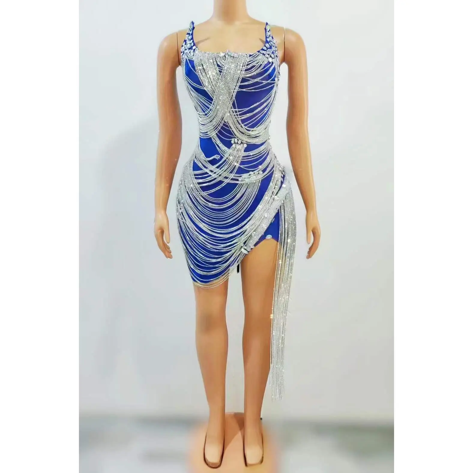 MaLisa Dress  Ab and Blue