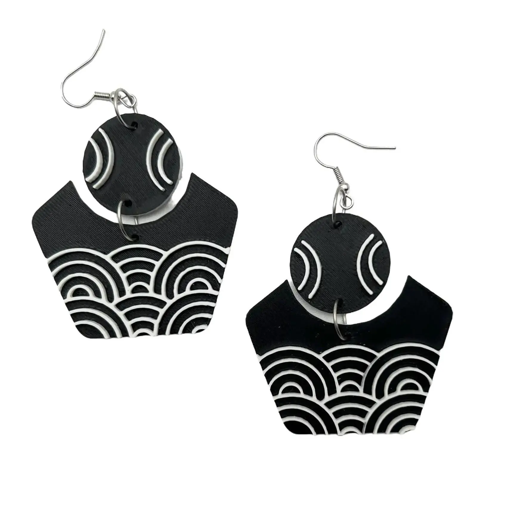 The "Molly" Earrings - 3D Printed - Abstract Bold Earrings - Pink Jewel Box