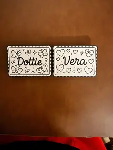 Custom Kids Name Tag – Personalized Backpack Label for School, Teachers, Classroom, or Lunchbox – Cute Scalloped Design