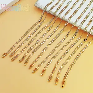 18K Real Gold Plated Copper Bracelet, Simple NK Chain & Cuban Link Chain Design, Trendy Punk Style Fashion Jewelry for Women & Men, Durable Hip Hop Bracelet for Daily Wear, Street Style, Parties & Gift Giving