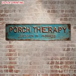 Vintage Teal Rustic PORCH Metal Aluminum Sign Distressed Easy To Hang For Home Garage Cafe Bar Farmhouse Outdoor Decor Wall Decor Art