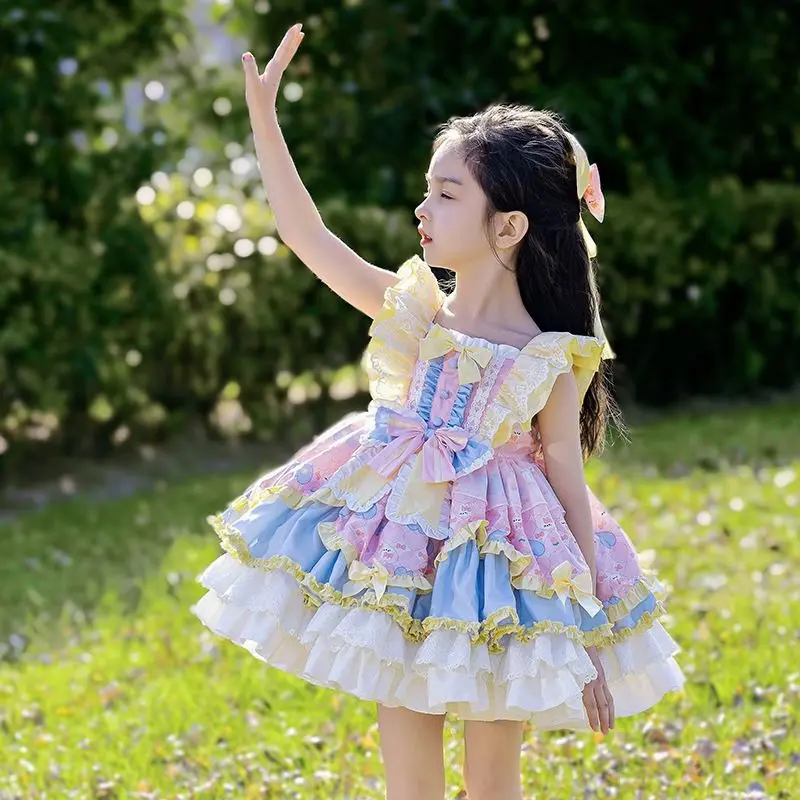 New girls’ summer dress — baby princess dress for little girls, stylish formal pinafore dress suitable for all seasons Birthday Dresses Birthday Babe Dress