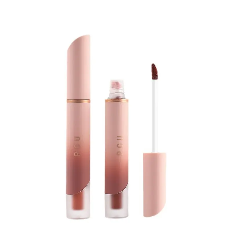 Retro Nude Velvet Lip Mousse, Pink Tube Soft Matte Lip Tint, Creamy Lip Mud All-Day Wear Daily Lip Cosmetics for Women