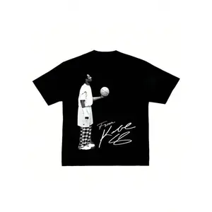 Kobe Inspired American Heavy Cotton Street Hip Hop Basketball Tee For Men And Women Novelty Graphic T Shirt funny tshirt Undershirts Tees Casual Streetwear Classic Plain Men's Women Cotton Moisture Wicking Short Sleeve Crew Neck rock merch