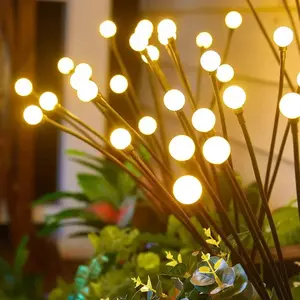 6/8/10 LED Solar Garden Lighting Solar Powered Firefly Lights Outdoor Garden Decoration Landscape Lights Firefly Lawn Lamps Outdoor Waterproof Solar Firefly Lights