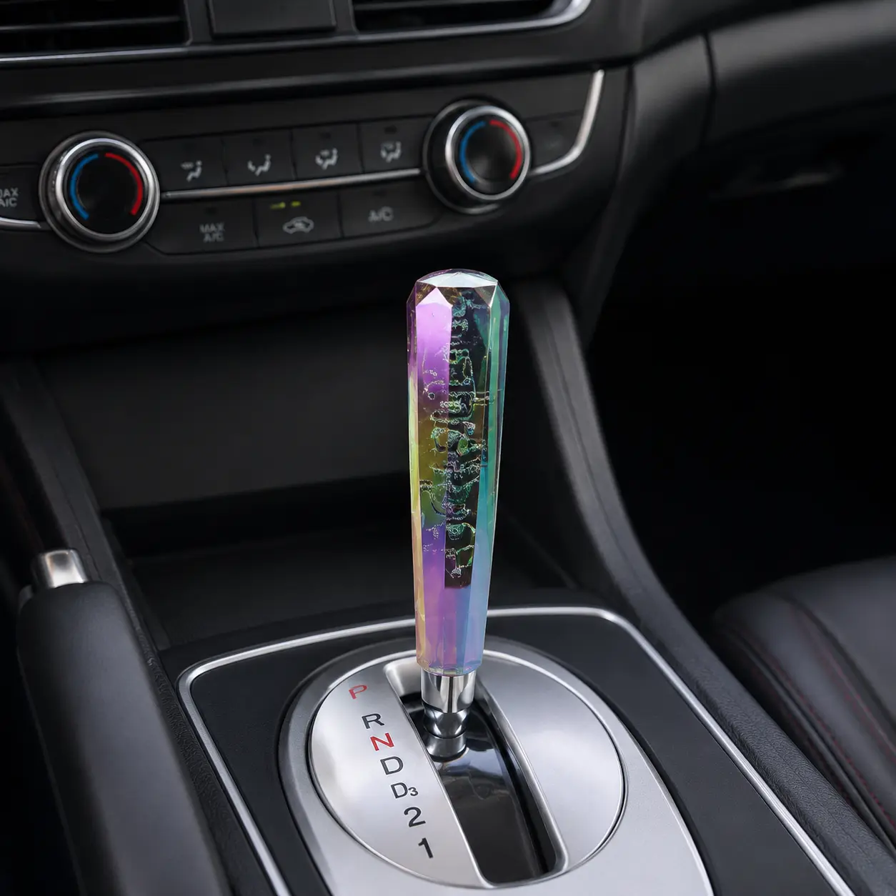 Iridescent Crystal Gear Shift Knob Universal Fit M8 M10 M12 – Rainbow Diamond Shifter Handle forCar Interior Mod, JDM Style Racing Upgrade Accessories, Luxury Transparent Faceted Shift Stick for Manual & Automatic Cars #CarAccessories #JDMStyle #ShiftKnob