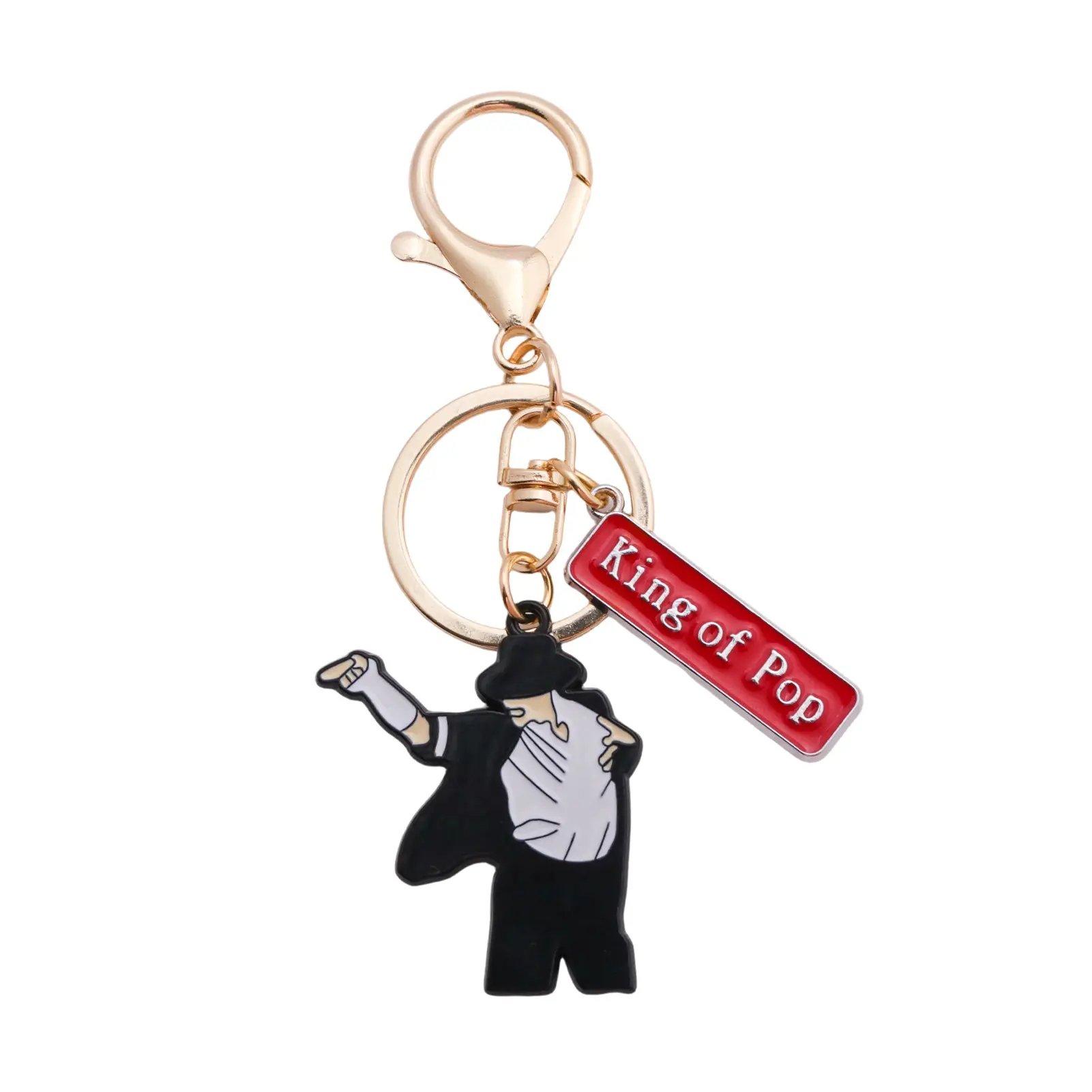 Music Inspired Charm Keychain,King of Pop,,Unisex Fan Gift