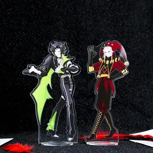 The Freak Circus Pierrot & Harlequin 15cm Acrylic Standee Set | Dark Circus Desk Display
