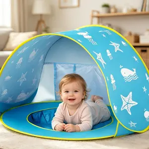 JungleDove Summer Beach Tent for Toddlers – Pop-Up Pool Tent with UV Protection, Portable Sun Shelter & Carry Bag for Outdoor Fun