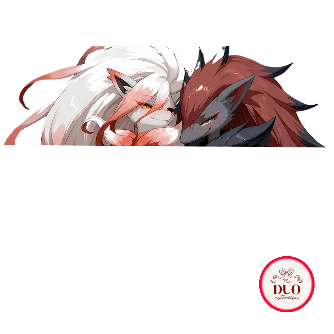 Spirit Fox And Phantom Fox Anime Vinyl Sticker Waterproof Decal Legendary Creature Duo Laptop Water Bottle Journal Gift