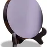 INvench 3.15" Round Natural Black Obsidian Scrying Mirror Set - Portable Classic Home Decor, Includes Mirror with Wooden Stand for Witchcraft Healing Crystals