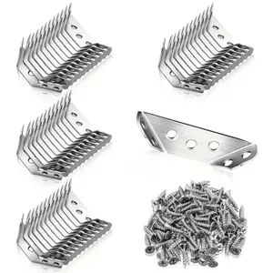 Stainless Steel Corner Bracket, Universal Furniture Corner Connector, L-shaped Corner Bracket for Wooden Shelf Support, Home Decor