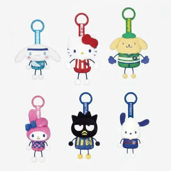 Sanrio Characters Soccer Squishy Plush Keychain Blind Box