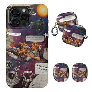 Sci-Fi Space Illustration Phone Case, Project Hail Mary Airpod Max Case, Sci-Fi Fantasy Art Case Compatible with iPhone 17-11, AirPods Max, Airpod Gen 1-4