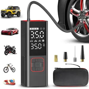 Portable Car Tire Inflator, Automotive Tire Inflator, 1 Set 20000mAh Cordless Tire Pump with Tire Pressure Gauge & Storage Bag, Car Air Compressor for Car, Bicycle, Motorcycle, Ball