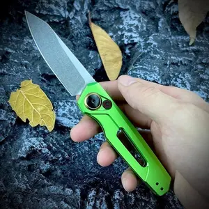 EDC 7550 Folding Pocket Tool – One-Hand Button Lock, Reverse Tanto Edge, Compact & Durable for Camping, Hiking, Outdoor Adventures & Everyday Carry, Perfect Gift for Men & Women