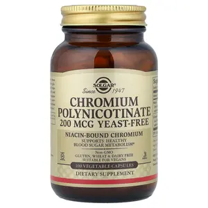 Solgar Chromium Polynicotinate, 100 Vegetable Capsules